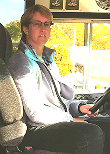 Wyoming Public Schools bus driver Diane Kallemeyn is a substitute currently covering a regular route because of the bus driver shortage