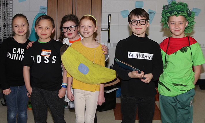 Rockford’s Lakes Elementary team about to compete at the state finals, from left to right: Chloe Willner, Cannon Willner, Paige Parrott, Maelyn Lawrence, Coen Sparks, and Isaac DeGeest. Not pictured is Lincoln Shirley