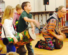 In 2014, David Hall from the Grand Rapids Symphony performed a multicultural musical performance at Knapp Forest Elementary (courtesy photo)