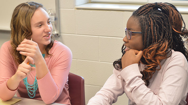 Students Mackenzie Moore and Timi Kumapayi talk about the difference between weather and climate