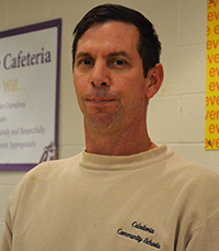 Custodian Fred Cox takes time to get to know students while he works