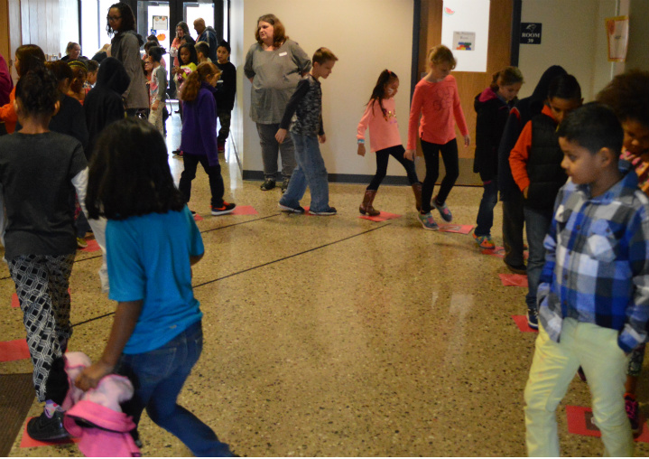 Students walk for cake and other treats