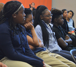 Students listen to stories and advice from a U.S. president’s son