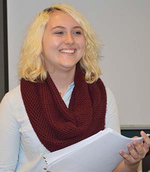 Comstock Park junior Rachel Lodes encourages girls to learn programming