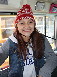 West Middle School seventh-grader Vanessa Camargo said her bus driver, Donna Tipton, is “awesome.”