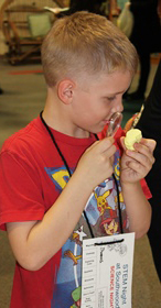 A Southwood student takes a very close look at geology