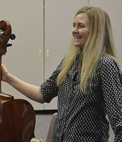 Director Wendy Tenney enjoys a light moment during rehearsal