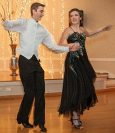 Alicia dances with her brother, Alex, at the Inspire Ball -- photo courtesy of Jamie Feldman