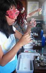  A T.E.A.M. 21 student learns about food origins at Dairy Discovery Farm, in Alto