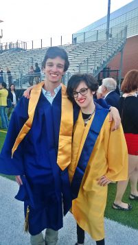 Rosie and friend celebrate graduation 