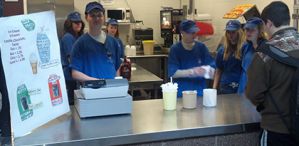 Students in Sparta’s special needs program operate a full service ice cream shop during lunch periods (courtesy photo)