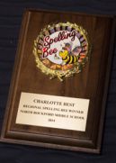 Winners recieved a personalized Spelling Bee plaque