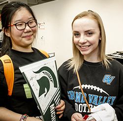 Classmates and friends enjoy and evening of games at the Chinese New Year celebration