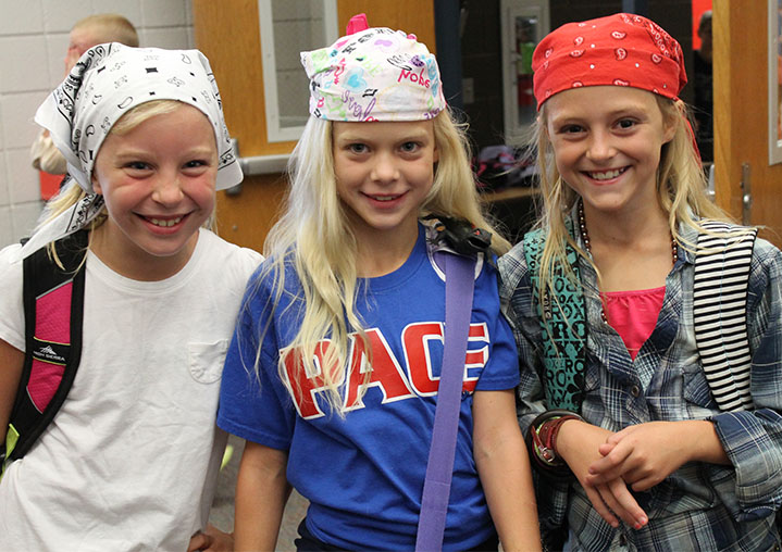 Getting into the pirate spirit are (left to right) Lily Foy, Broklynne Shy and Ainsley Oliver