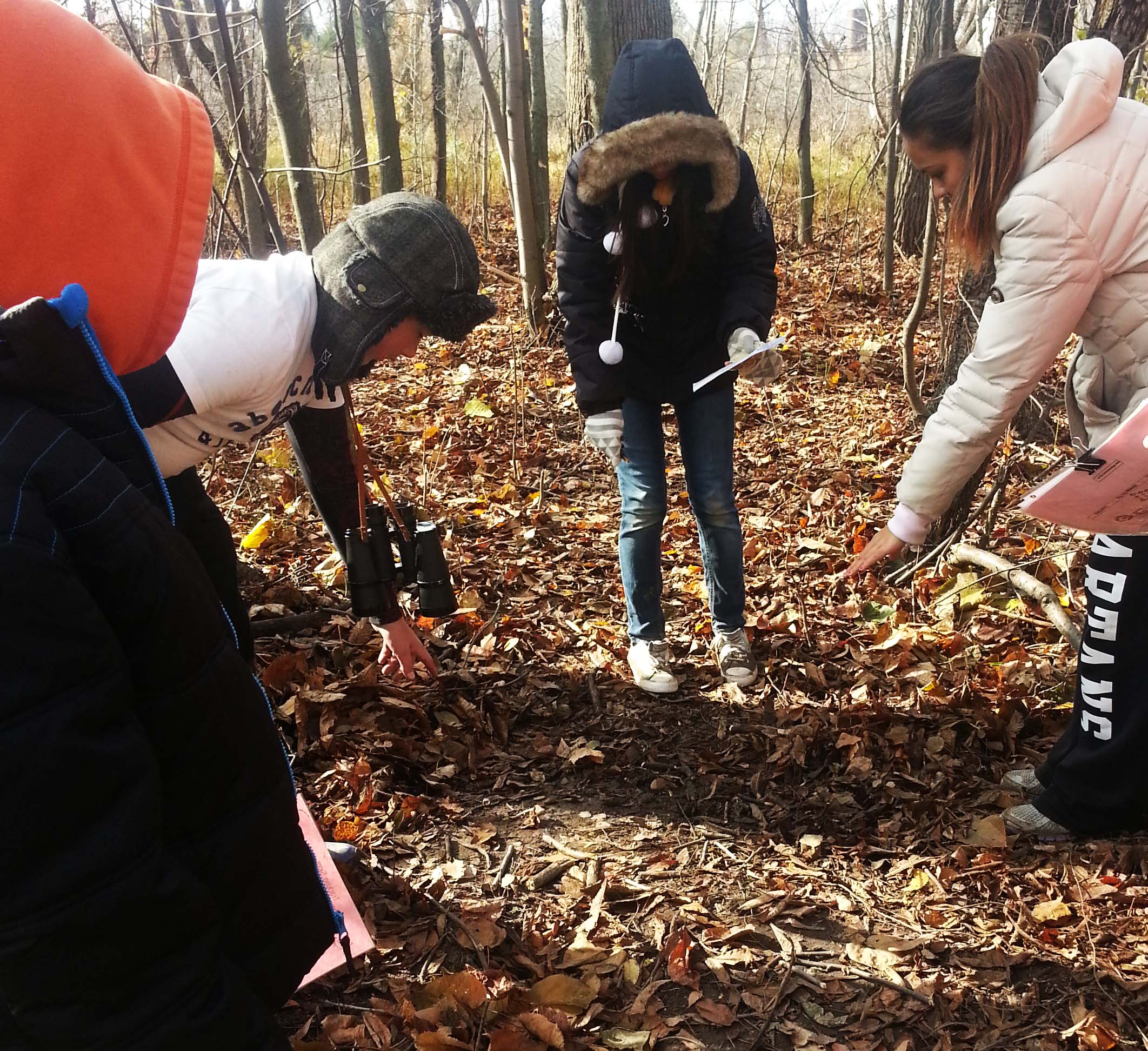 Students mark their trail