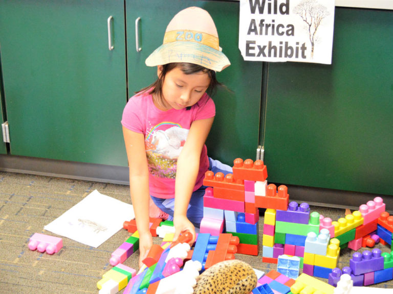 Sparta kindergartners learn by building animal habitats