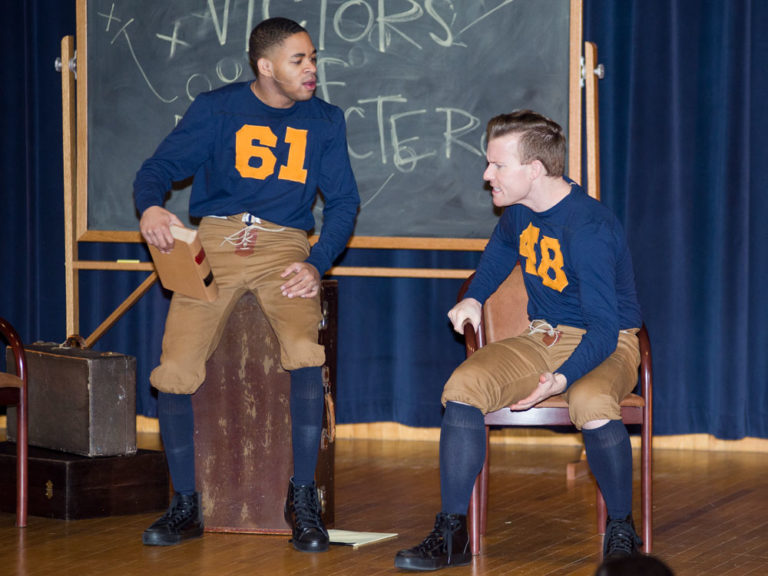 Students reflect on play where a young Gerald Ford and black teammate tackle a racist policy