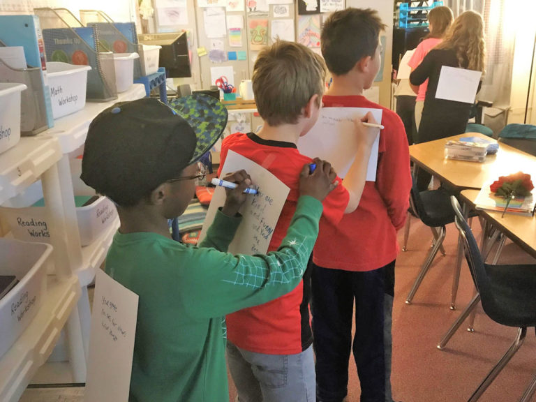 Fourth-graders spread goodwill with ‘Wake Up the World Wednesdays’
