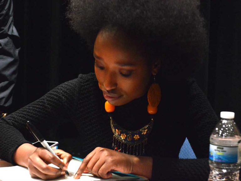 Refugee author tells students, ‘It is the story of your community’