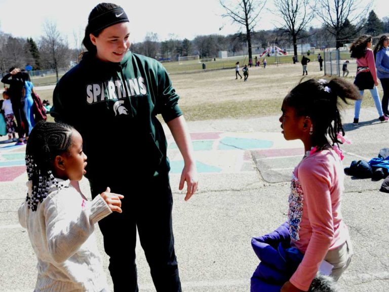 Practicing leadership on the playground