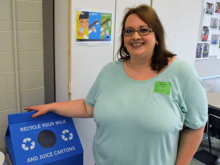 From recycling to running to laminating, this mom pretty much does it all