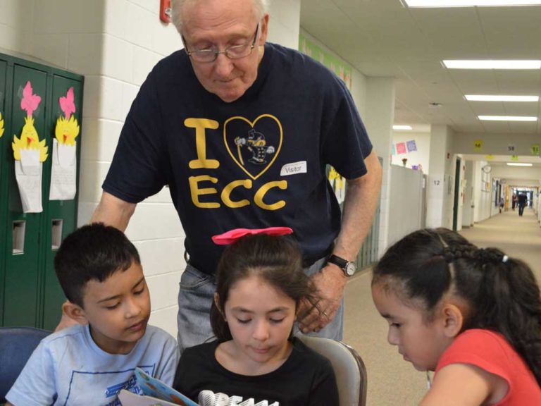 This Mr. T is no tough guy, but a gentle friend to students