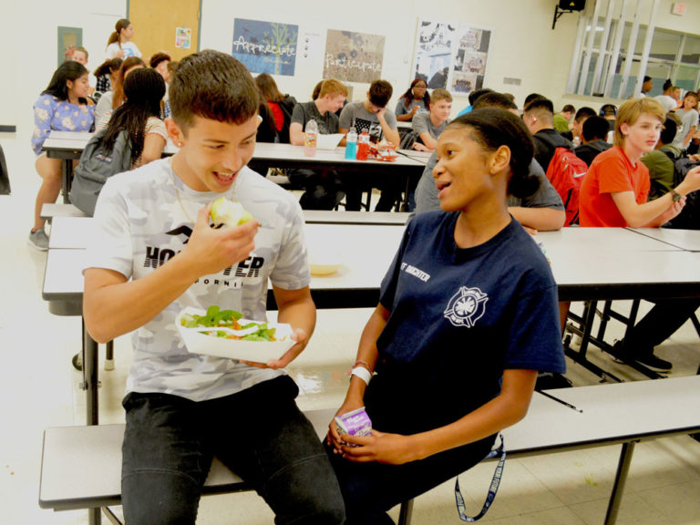 Free meals for all mean no more lunch-money worries, or breakfast either