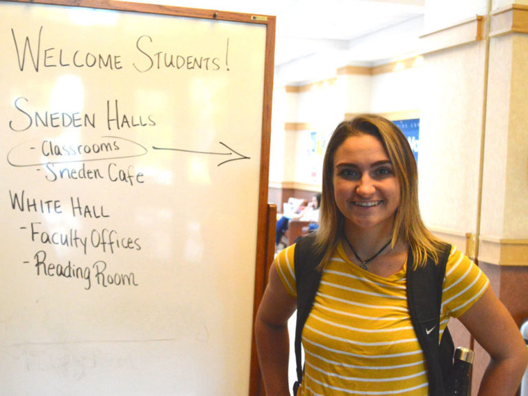 She got an early jump on college in high school; now she’s on campus