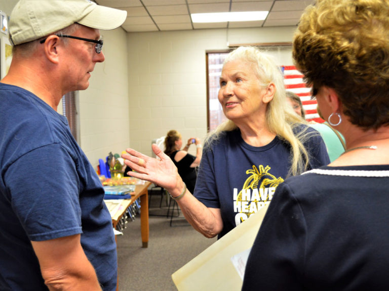 Laughter, gratitude, memories and art featured at reunion with retired art teacher