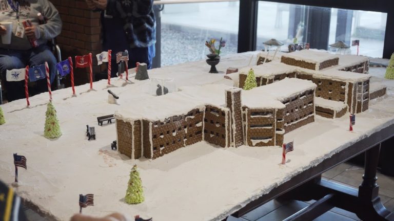 Sweet salute: Students create gingerbread home for veterans