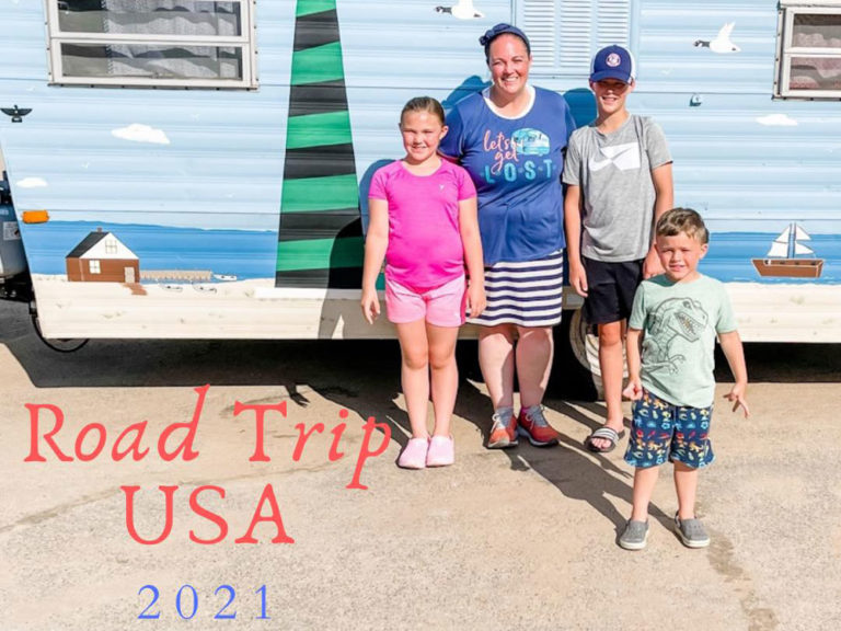 Godfrey-Lee STEAM teacher Jessica Priem and her three kids, (from left) Addison, Xander and Andrew, are traveling to 41 national and state parks this summer (all photos courtesy of Just KIDing Mama)