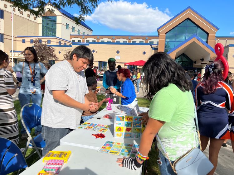 Food and fun, Loteria and hair braiding at Community Celebration