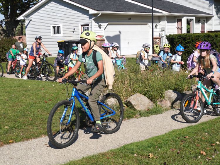 ‘They think it’s the coolest thing’: students love principal-led bike days
