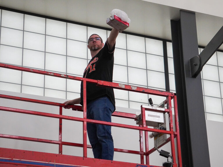 Annual egg drop poaches staff, cooks up fun